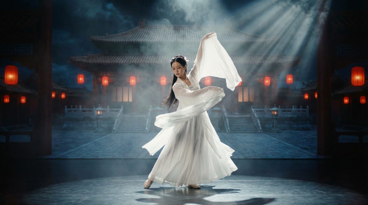 91小视频古典舞蹈视频《月下飞天》